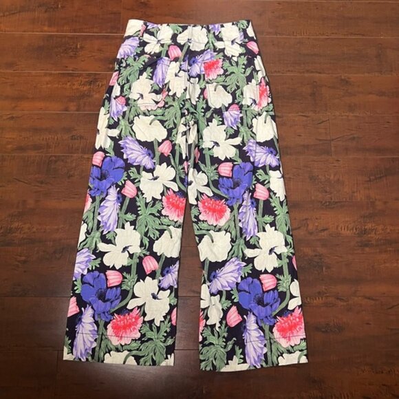 ANTHROPOLOGIE Cecilia Pettersson The Colette Cropped Pants Floral Size 28 - Picture 6 of 14